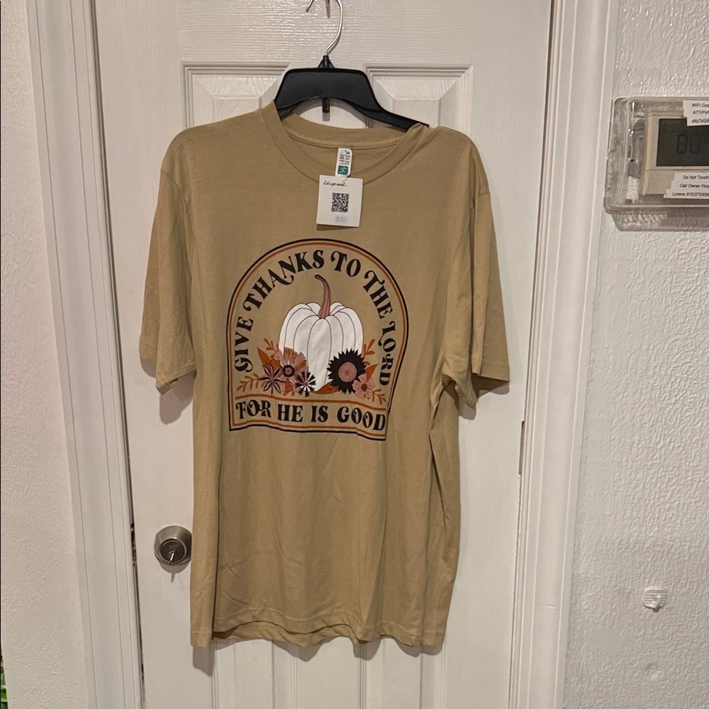 Beige Graphic Short Sleeve Tee